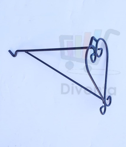 Imagen 3 de 3 de Mensula Maceta Soporte Pared Hierro Modelo Grande