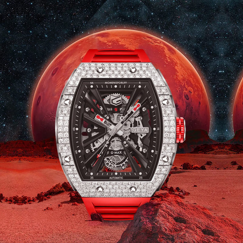Relógio Redhai Automatic Mechanical Skeleton 50m À Prova D'á