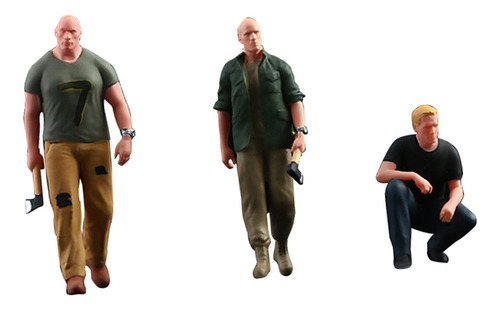 3 Piezas 1:64 Figuras Modelo Resina Simulación Juguete