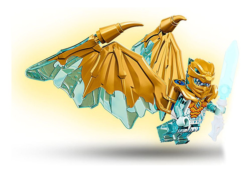 Lego Ninjago Minifigura Cristalizada: Zane (dragón Dorado) C