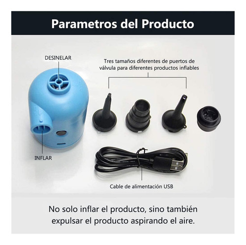 Bomba De Aire Eléctrico,con 4 Boquilla For Bolsas Al Vacío