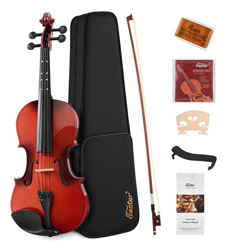 Eastar - Set De Violin Eva-2 3/4 De Barniz Natural Para Nino