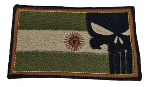 Parche Bandera Argentina Multicam Punisher Grande 12x7,5