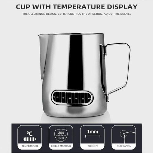 Espumador De Leche Z6, Pantalla De Temperatura, Olla Y Taza