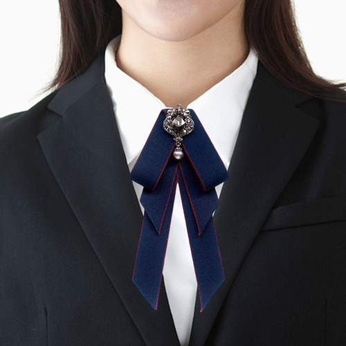 W Pajarita Para Mujer, Con Cinta Larga, Broche Formal De