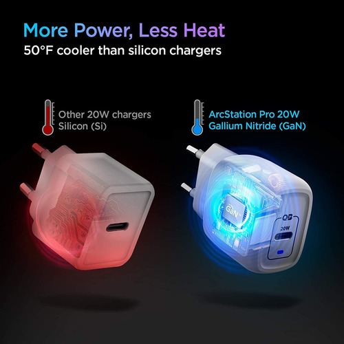 Imagem 2 de 4 de Carregador De Parede Spigen Gan Powerarc Arcstation De 20w