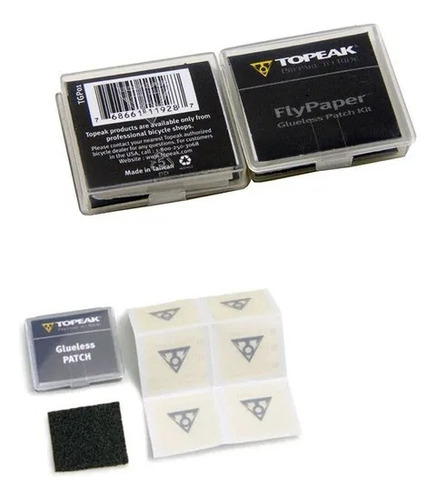 Topeak Flypaper Reparos Rápidos Kit Com 6 Remendos Sem Cola