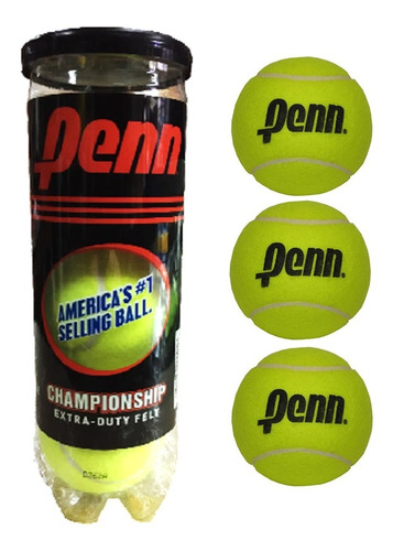 Pelotas De Tenis Penn Bote 3pz Tennis Ball Profesional 