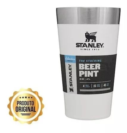 Copo Stanley Térmico Churrasco Festa Cerveja Gelada Sem Tampa 473 ml
