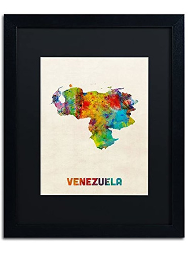 Marca Fine Art Venezuela Acuarela Mapa Por Michael Tompsett 