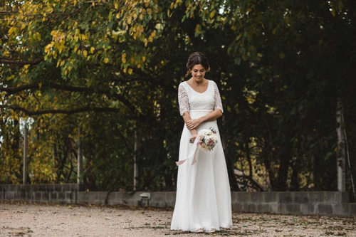 Vestido De Novia Estilo Romántico En Excelente Estado