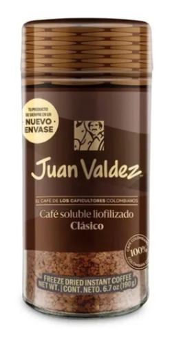 Café Juan Valdez Instantáneo De 190 Grs
