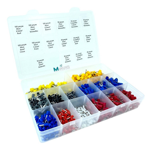 Kit Conectores Ilhos Tubolar,olhal, Forquilha, Pino 1010 Pçs