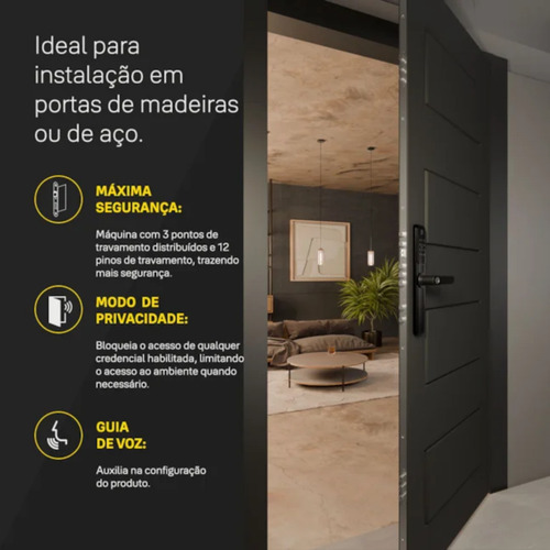 Fechadura Digital Multiponto 13 Pinos Ydm 60 Esquerda Yale