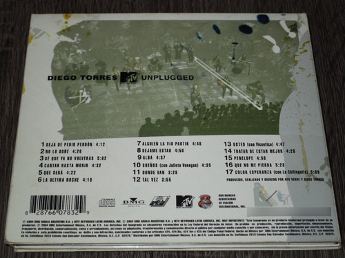 Diego Torres - Unplugged, Bmg 2001, Digipack (Usado)