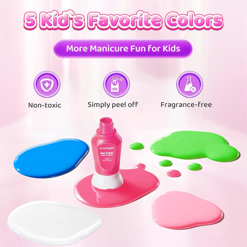 Kit De Esmalte De Uñas Para Niñas, Juego De Maquillaje De Uñ
