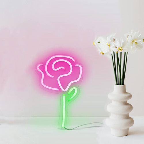 Letrero Rosa Neon Luz Led Para Festival Alimentado Usb Color