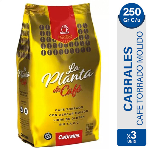 Cafe Molido Cabrales La Planta De Cafe Pack X3 - 01mercado