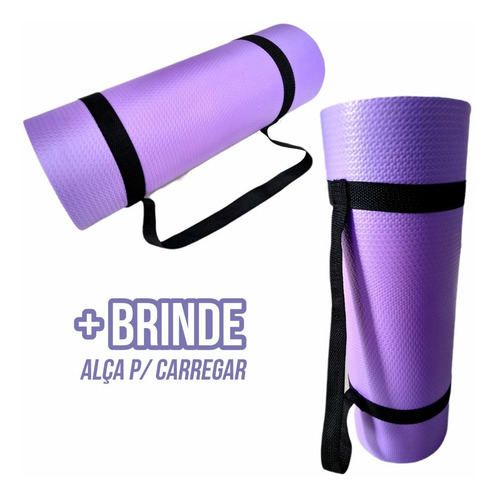 Colchonete Tapete Yoga Ginástica Pilates 1,80mx53cmx10mm