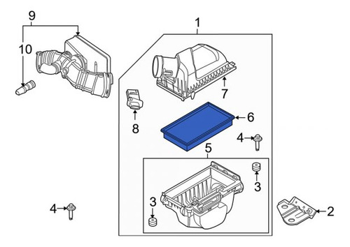 Filtro Aire Motor Para Lincoln Mkt 3.7l V6 2016
