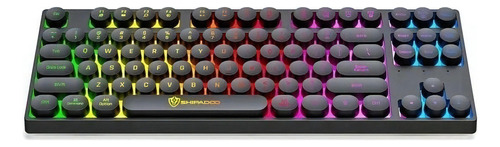 Teclado Retroiluminado Led Usb Membrana Ergonómico Juegos Color del teclado Rainbow