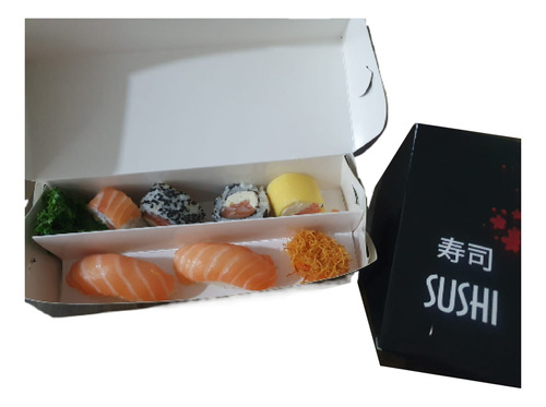 Caja Sushi Cerezo Con Divisiones Chica 10-12 Piezas X 100 U