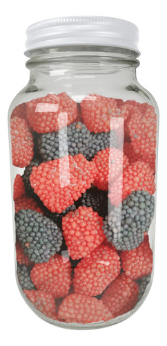 Frasco De Vidrio 940 Ml 24 Pz Conservas Fruta Color Blanco