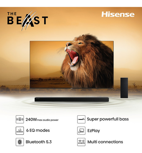 Soundbar 240w H2100 Negro Negro 45 Hz - 20 Khz