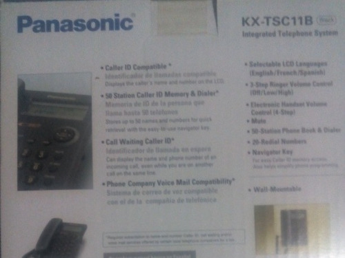 Imagen 3 de 4 de Telefono Panasonic Kx-tsc11b Para Oficinas Y El Hogar