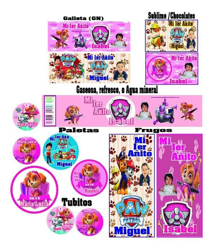 Sticker Personalizados Para Dulces De Tu Fiesta