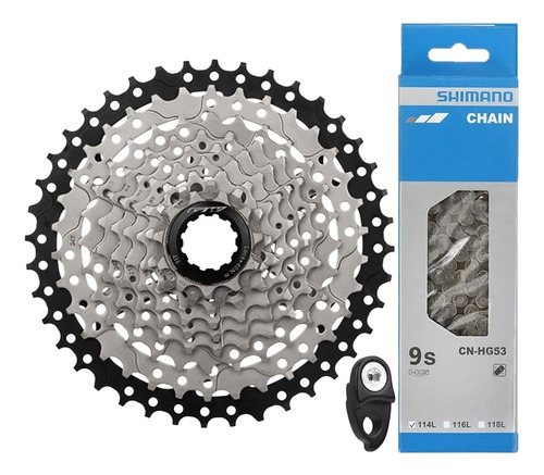 Pacha Gw Cadenilla Shimano Bicicleta Cassette 9v 11-40 Hg53