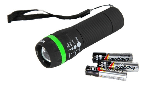 Linterna Led 1 Watt Mas Zoom + 3 Pilas Aaa Nisuta Li19 Htec