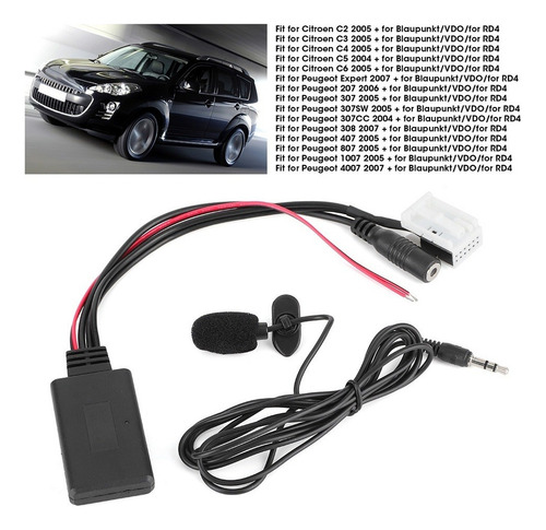 12pin Bluetooth Cable De Audio Del Coche Auxiliar Conector A