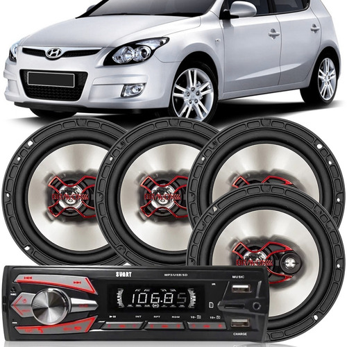 Kit Auto Falante Bravox I30 2007 A 2017 Radio Bluetooth Mp3