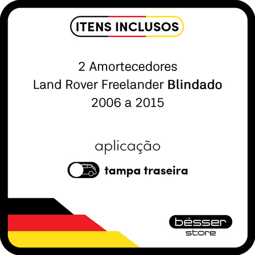 Par Amortecedor Freelander Blindado Porta Malas 2006 A 2015