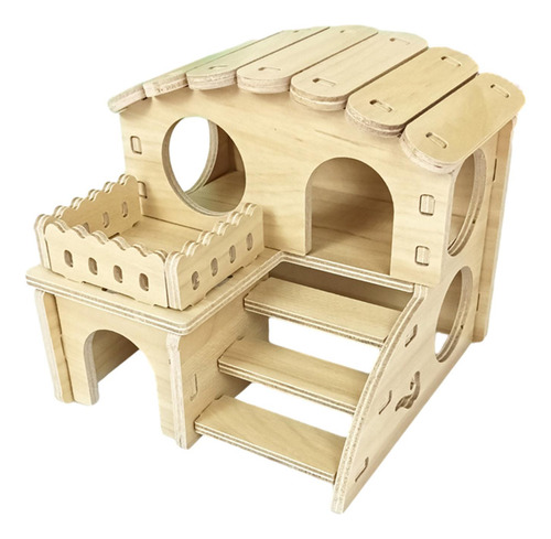 Casa De Madera Para Hámster, Escondite Lavable Estilo A