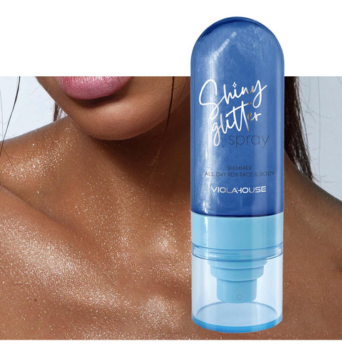 Body Glitter Glitter Hairspray High Gloss Impermeable Azul