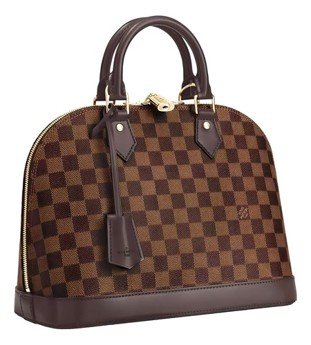 Cartera bowling Louis Vuitton Alma PM color marrón/marrón claro