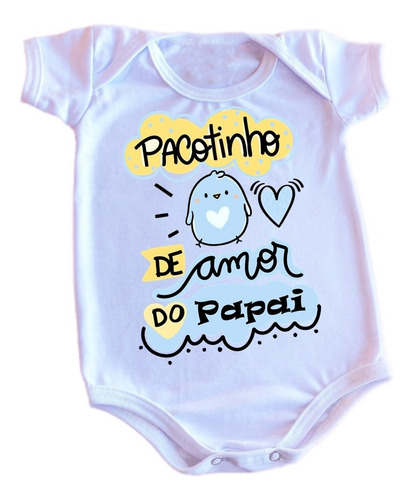 Body Bebê Dia Dos Pais Pacotinho De Amor Do Papai Menino