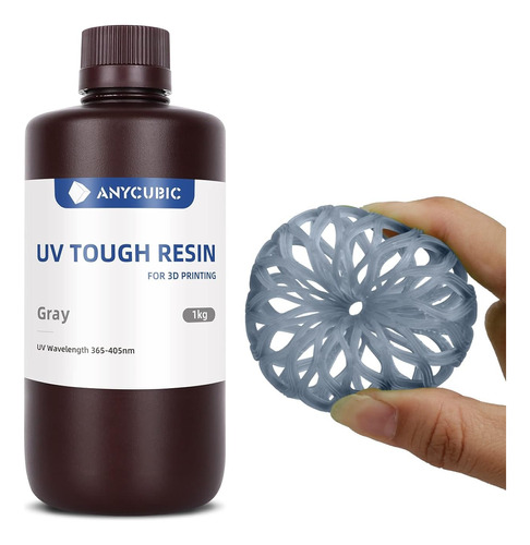 Resina Anycubic 1kg Resistente  Gris  Tough