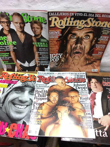 Lote De Antiguas Revistas Rolling Stone 5 Numeros