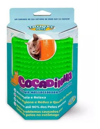 Escova Massageadora P/ Gatos Coçadinha Truqys Cinza