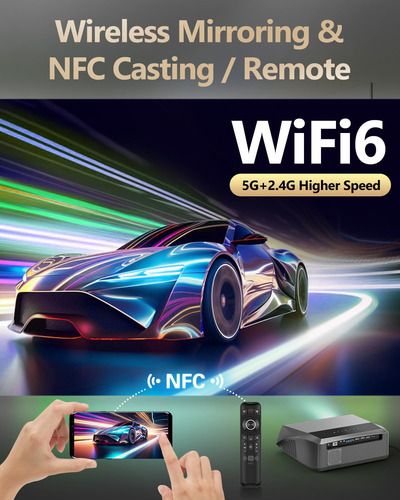 Projetor Pxodyda 4k Com Foco Automático Daylight 1500 Ansi L