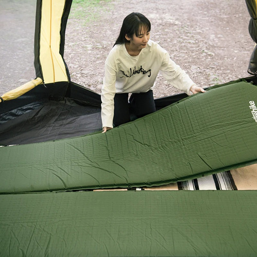 Colchoneta Autoinflable Camping Aislante 5 Cm Naturehike Color Caqui