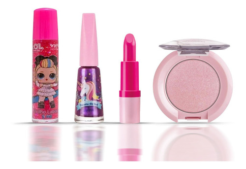 Imagem 6 de 7 de Kit De Maquiagem Infantil Completo Com Tiara + Brindes Bz131