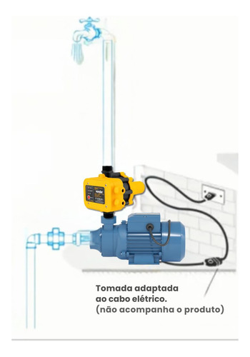Bomba Pressurizadora De 1/2hp 110v Com Pressostato Vonder