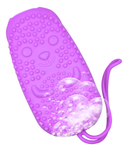 Esponja De Baño Exfoliante De Ducha Cepillo Con Cuerda Spa Morado