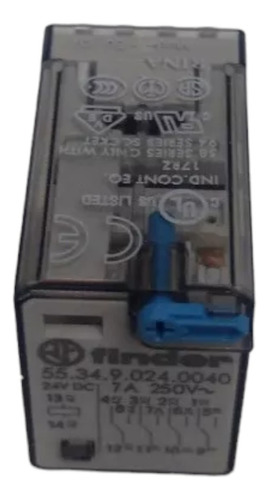 Relay Relé Encapsulado 24vdc 14 Pines Con Base Finder