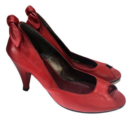 Zapatos Rojos Cuero Rh Positivo Mujer