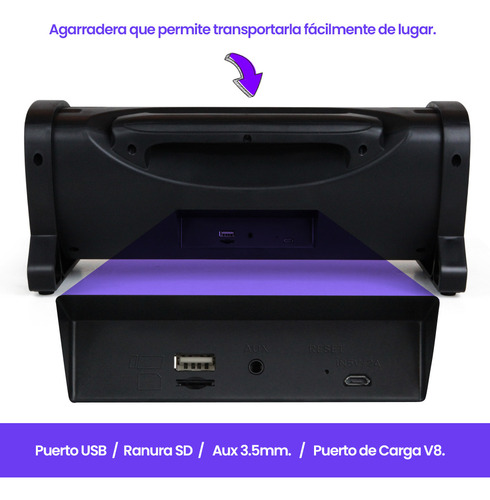 Bocina Portatil Fol Fs-r203 Bluetooth Recargable 9w X2